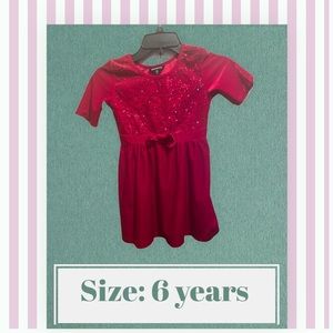 George girls holiday dress red size 6/6x